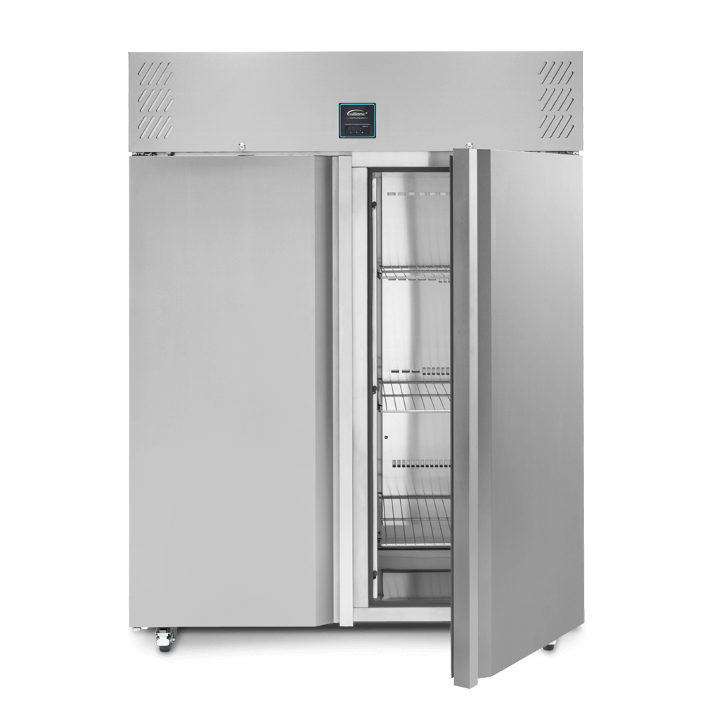 Jade Two Door Upright Refrigerated Cabinet - Open front on
