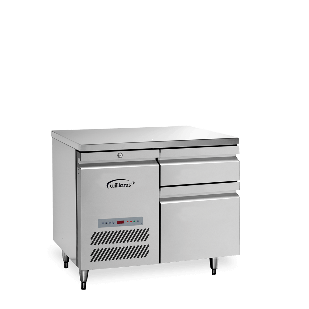 Opal One Door Counter with banks of two drawers