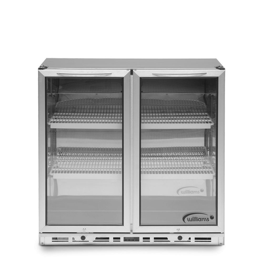 Two Door Bottle Cooler - Empty - Front On