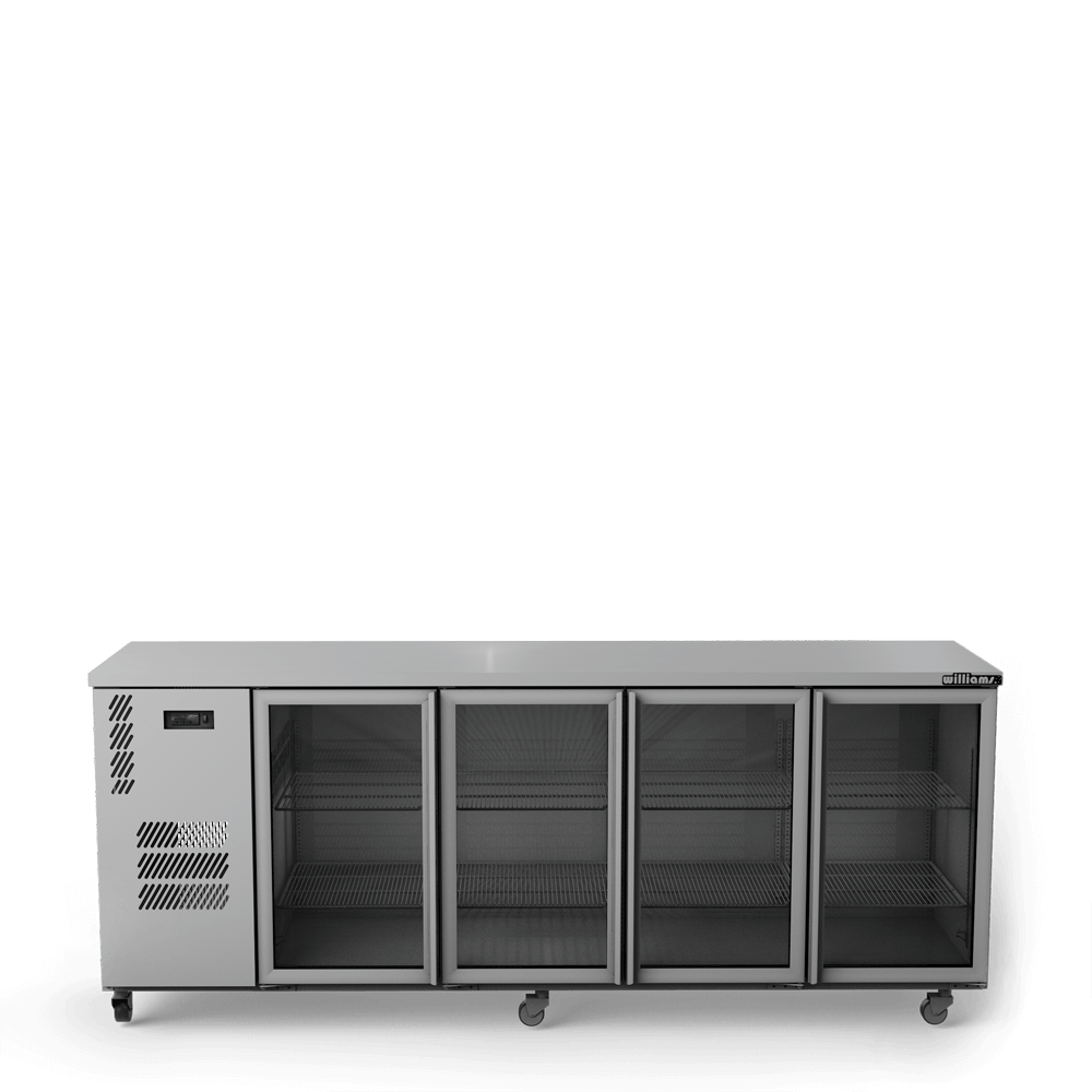 Cameo Four Door Refrigerated Counter with Glass Doors - Front ON